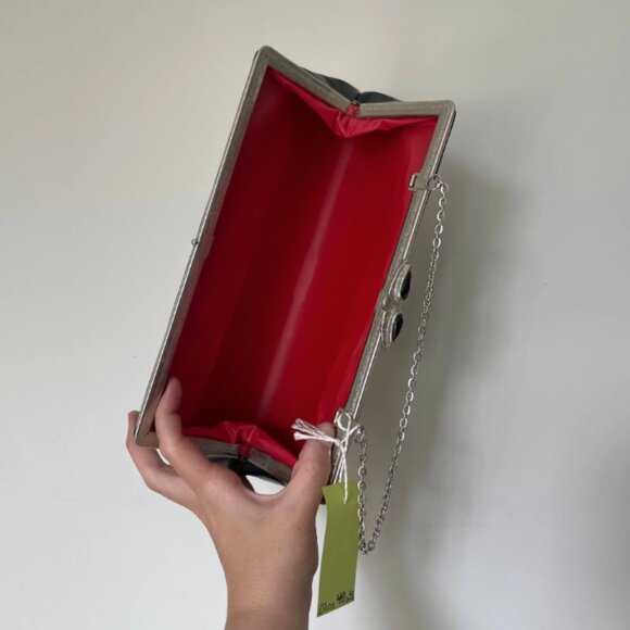 1940s Gothic Stone Clutch Handbag - Picture 3 of 7